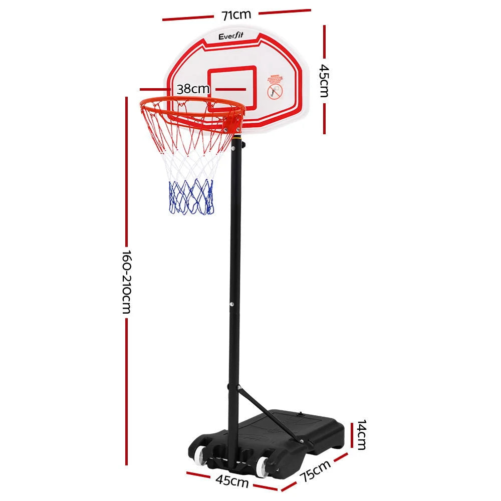 Portable Basketball Stand System Hoop Height Adjustable Net