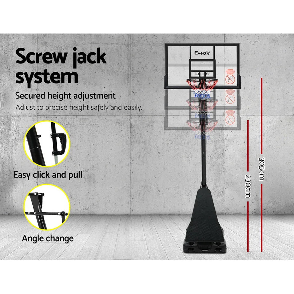Portable basketball stand with display shelves and upright posts