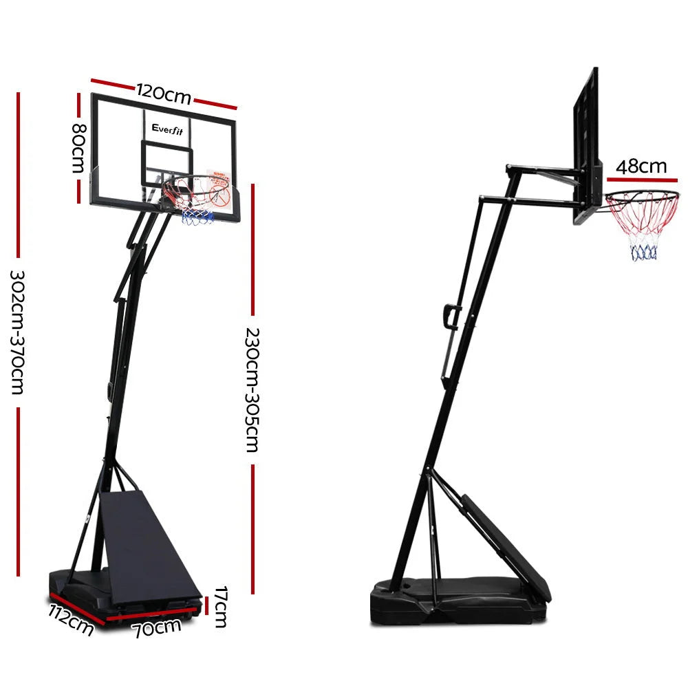 05m portable basketball stand with tiered shelves and metal supports
