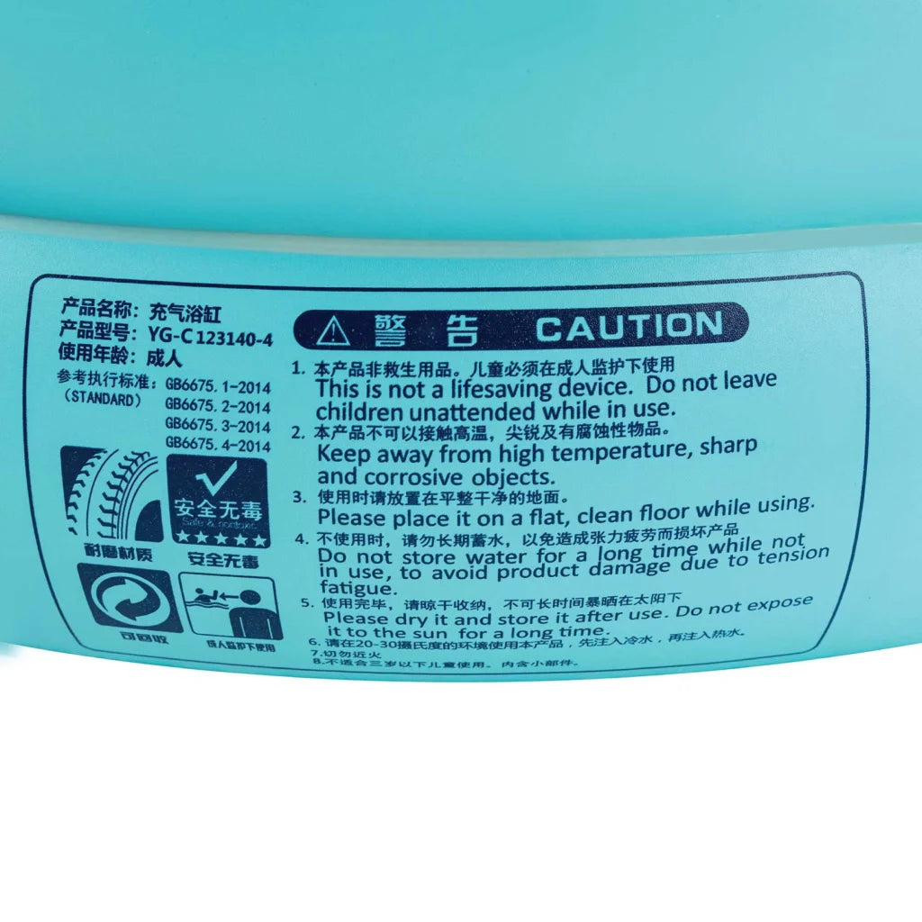 Portable Bathtub and Wireless Pump - Inflatable Foldable