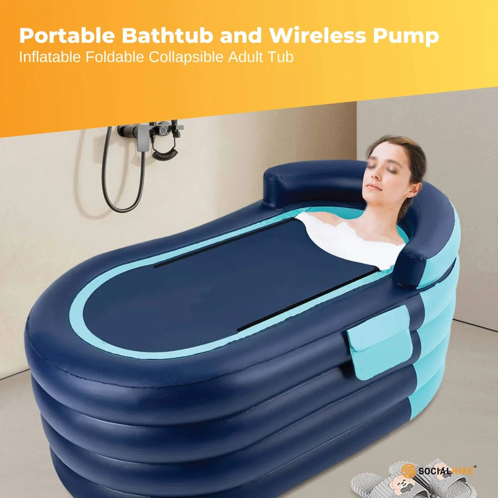 Portable Bathtub and Wireless Pump - Inflatable Foldable