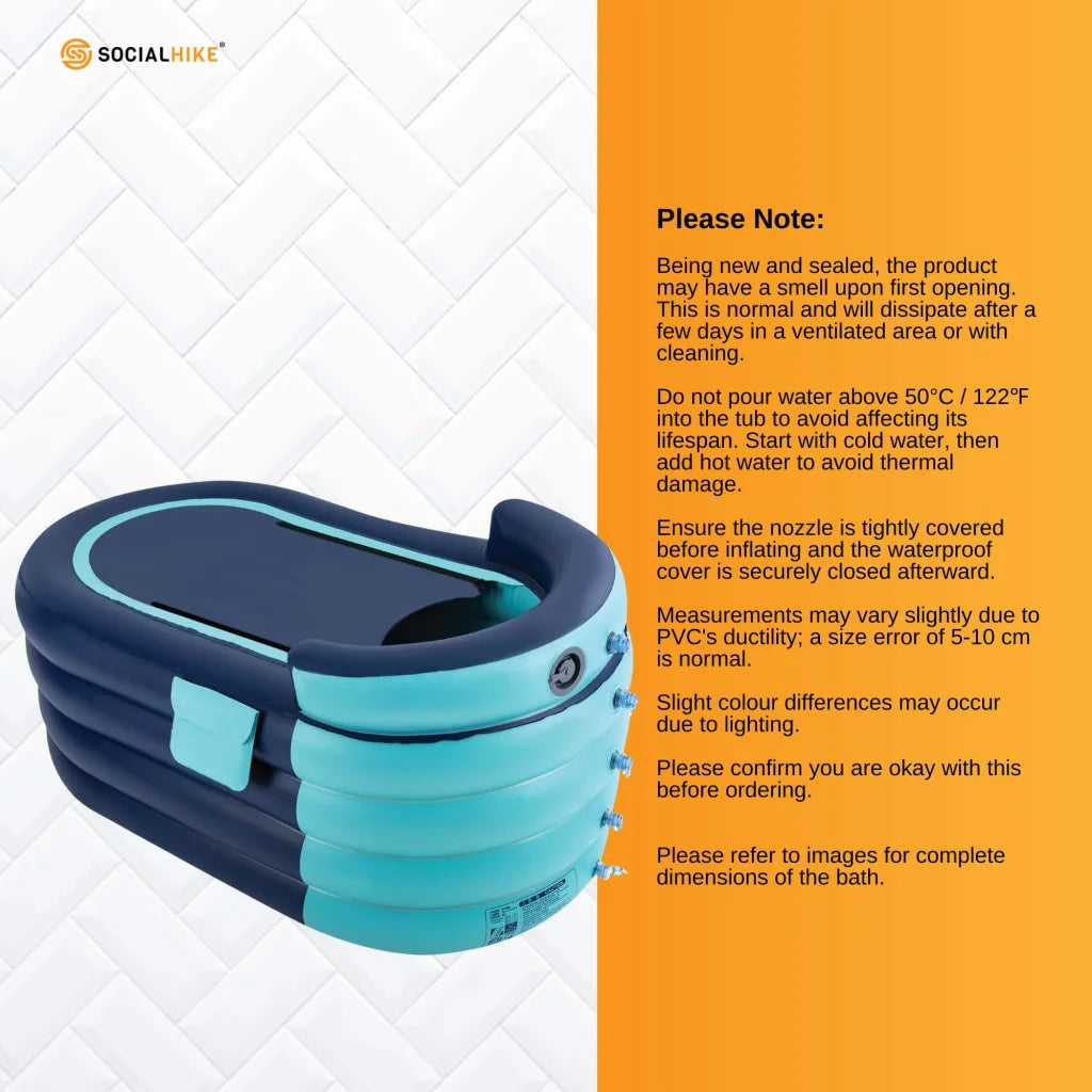 Portable Bathtub and Wireless Pump - Inflatable Foldable