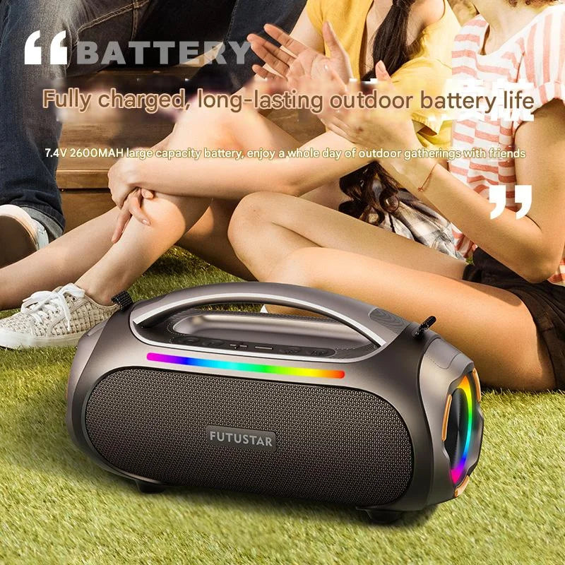 Portable Bluetooth 5.3 Speaker - 60W Powerful Sound RGB