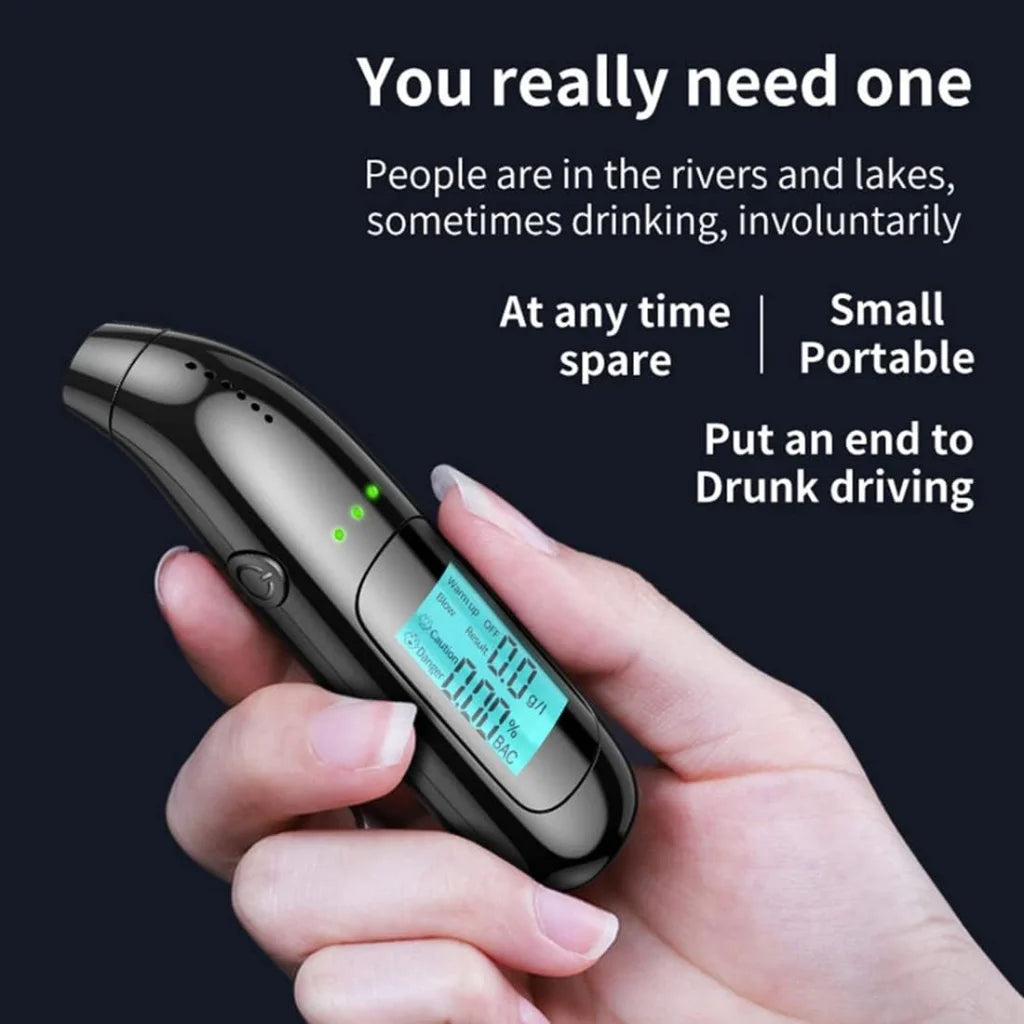 Portable Breathalyzer with Display Rechargeable Digital
