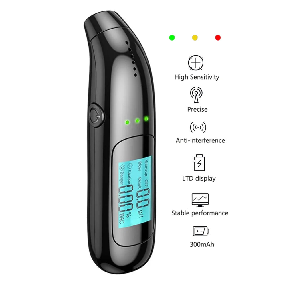 Portable Breathalyzer with Rechargeable Digital Electronic Breathalyser tools