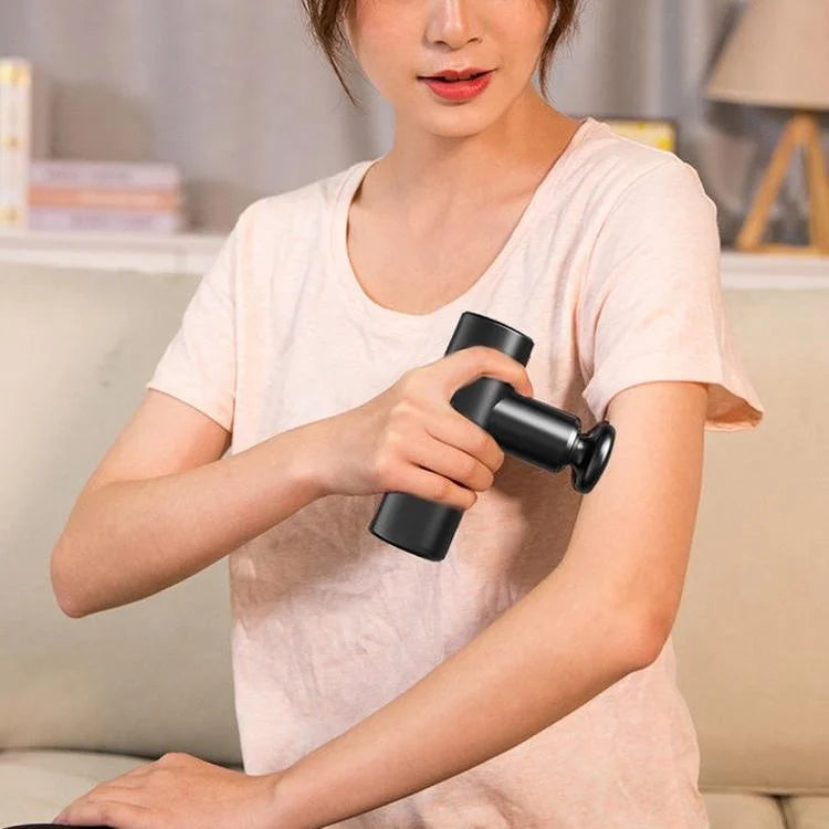 Portable Brushless Muscle Massager - Black - Health &