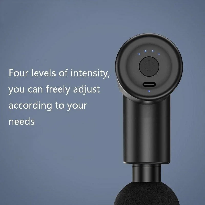 Portable Brushless Muscle Massager - Black - Health &