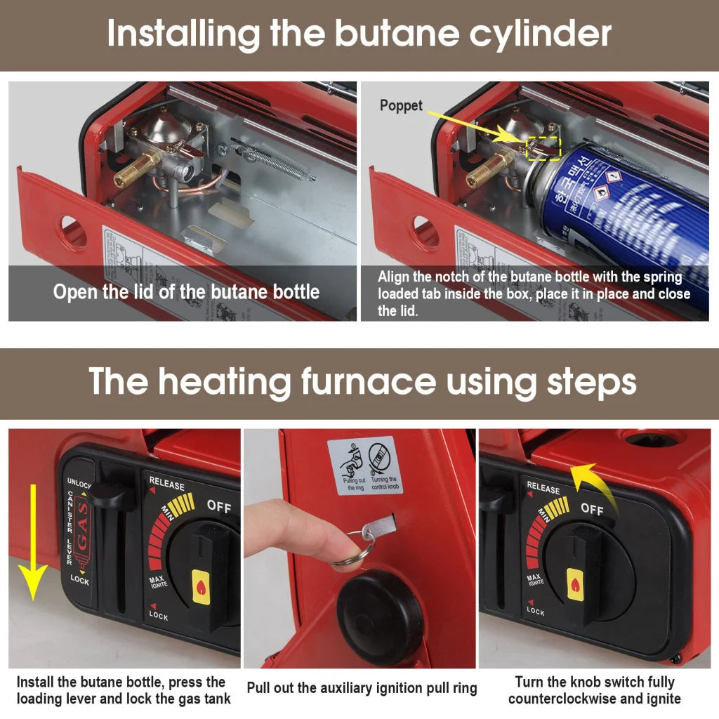 Portable Camping Gas Heater Outdoor Heating Stove Gas