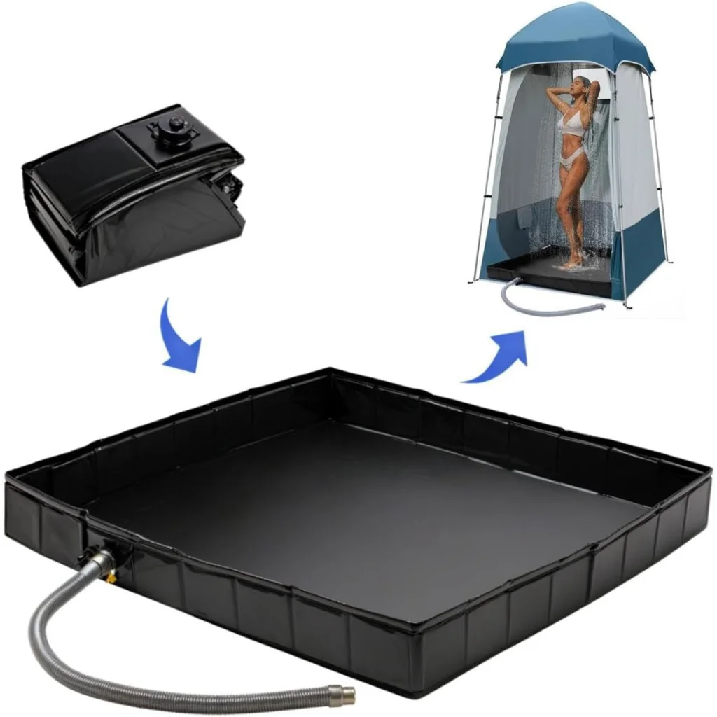 Portable Camping Shower Base - Collapsible Water
