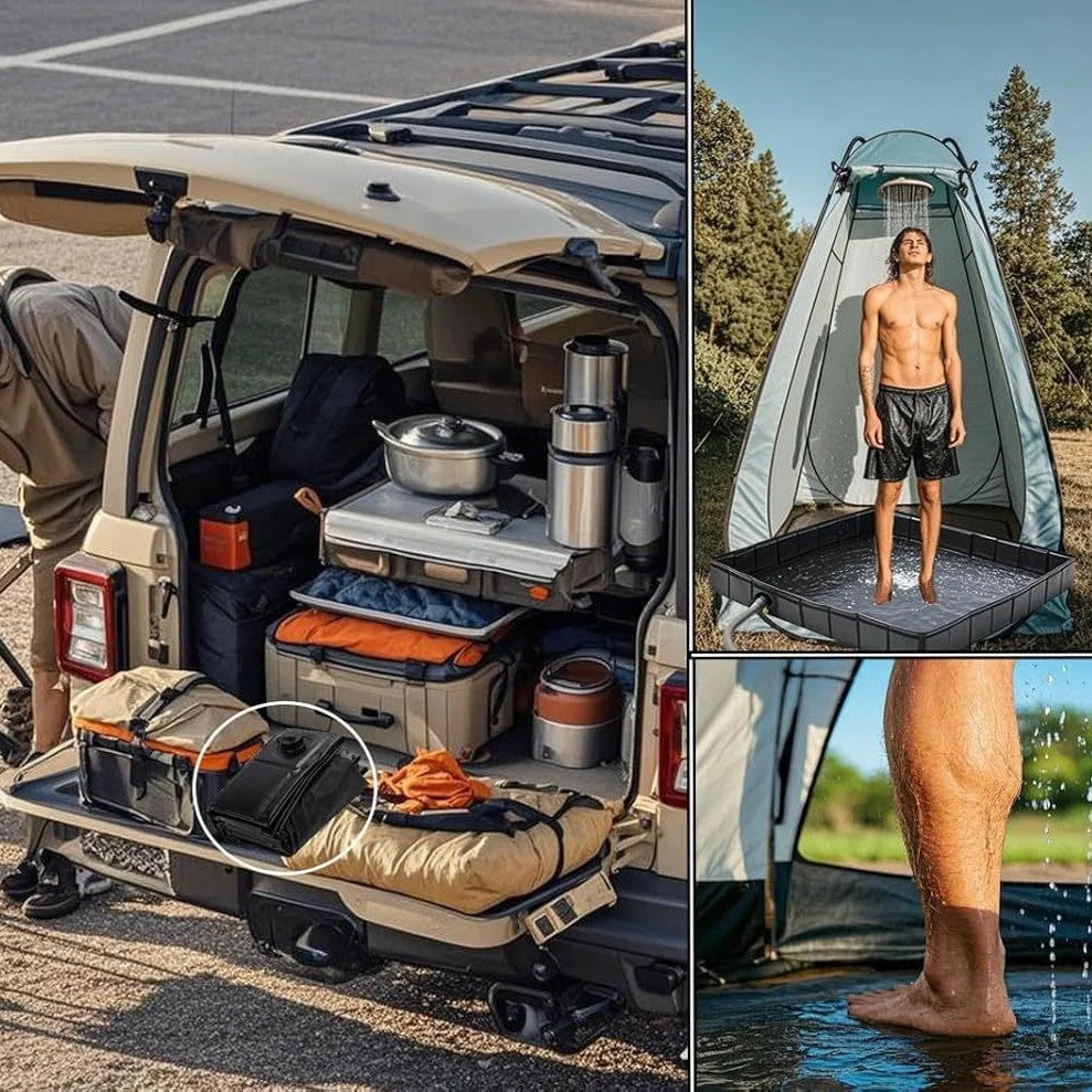 Portable Camping Shower Base - Collapsible Water