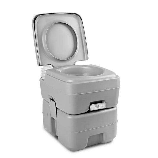 Portable Camping Toilet 20L Grey - Outdoor