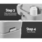 Portable Camping Toilet 20L Grey outdoor 254