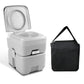 Grey 20l camping toilet carry with bag outdoor weisshorn