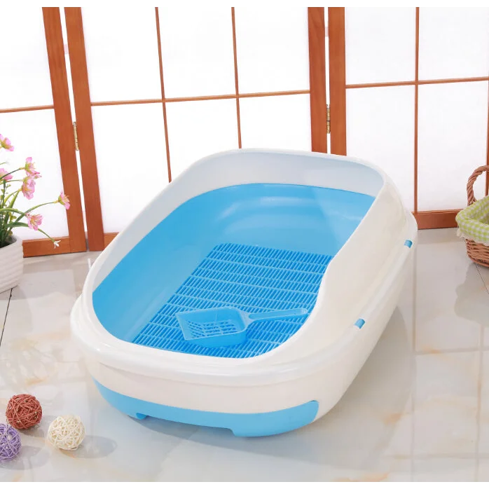 Portable Cat Toilet Large Litter Box Tray with Scoop