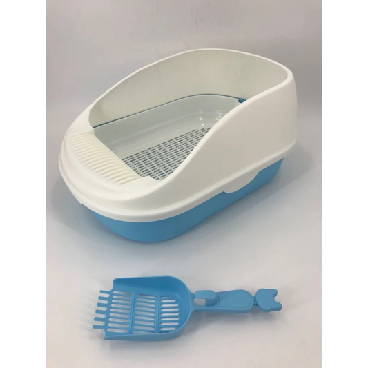 Portable Cat Toilet Litter Box Tray House with Scoop & Grid