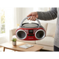 Portable cd player with compact audio control panel