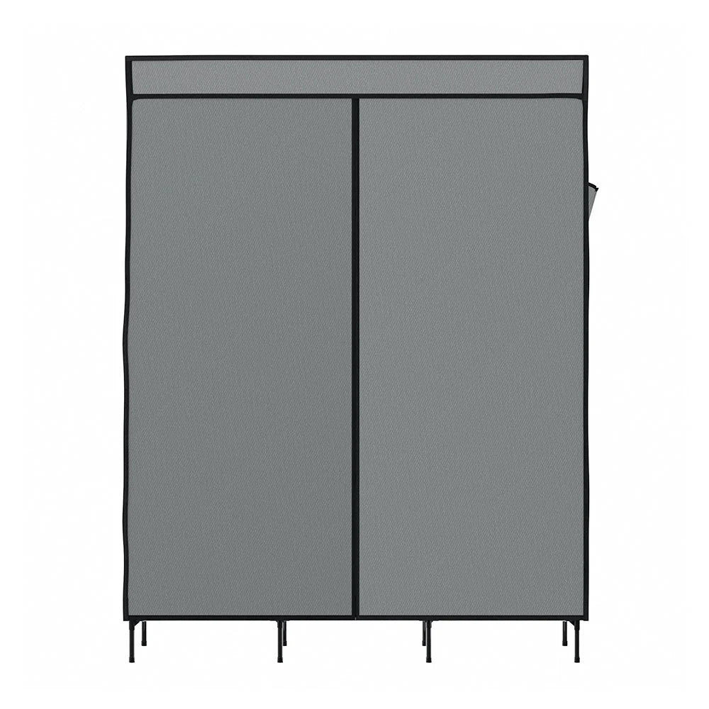 Portable Clothes Closet Wardrobe Large with Shelf - Grey