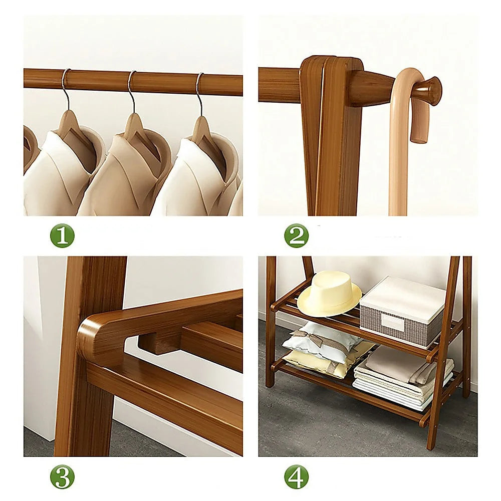 Bamboo rack with side profile shown