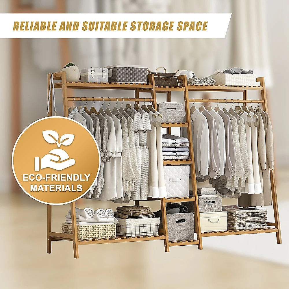 Storage rack with clothes coat garage shelving and cross braces