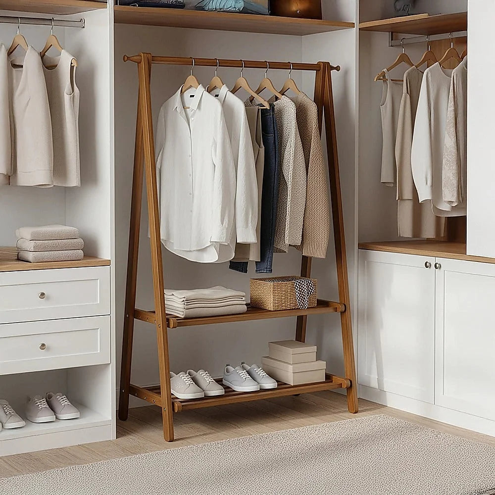Bamboo rack with frame detail shown