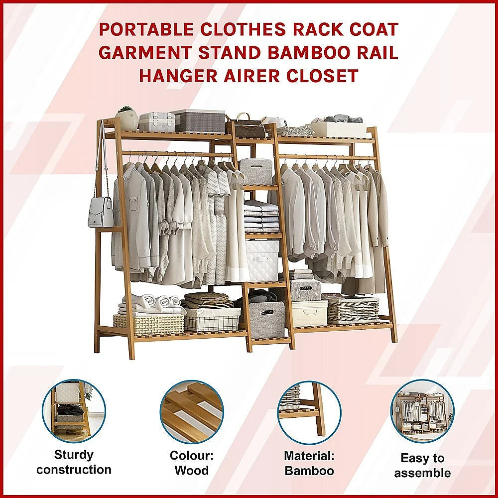 Rack with clothes coat garment stand