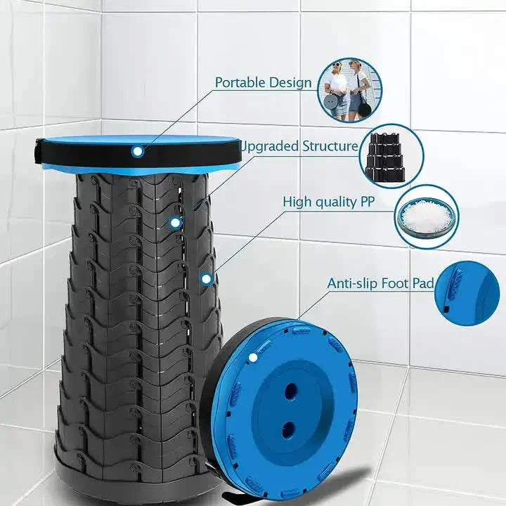 Portable Collapsible Telescopic Stool - Foldable
