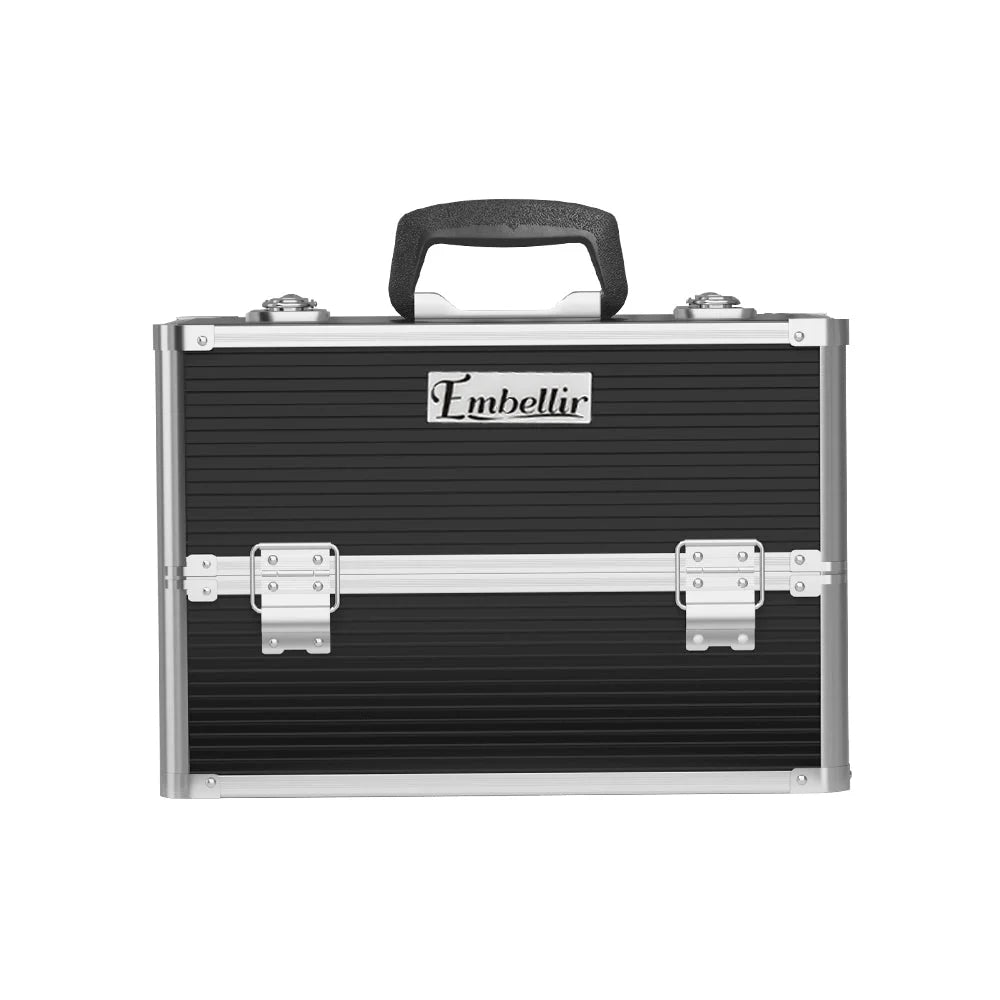 Portable Cosmetic Beauty Makeup Case - Black - Cosmetic