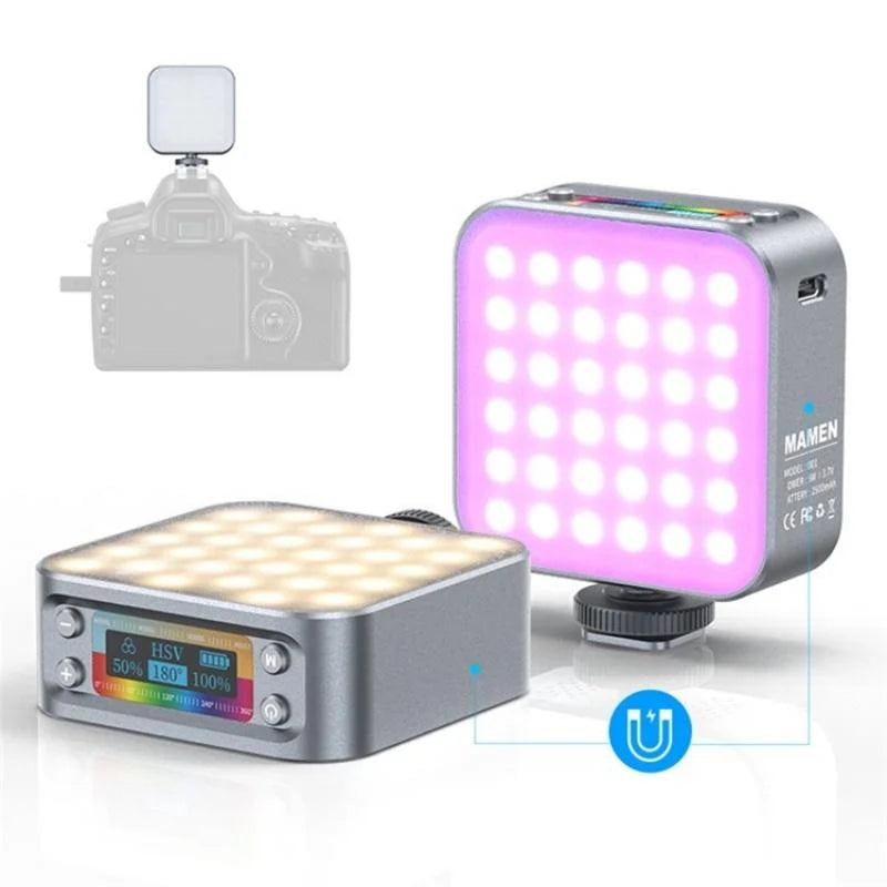 Portable Dimmable Rgb Fill Light for Photography and Phone