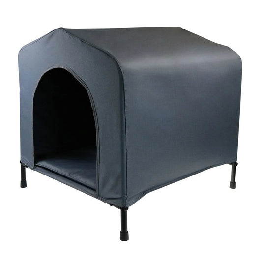Portable Dog Kennel Flea & Mite Resistant with Cushion Grey