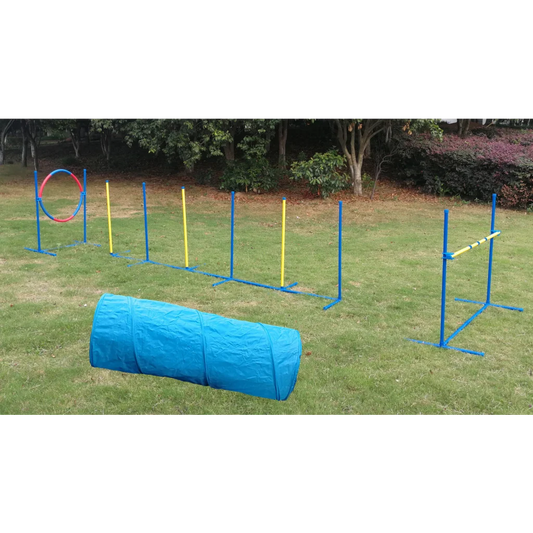 Portable Dog Puppy Training Weave Poles Agility Post