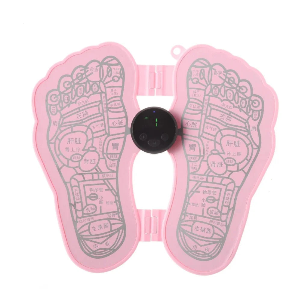 Portable Elderly Foot Massager Pink Battery - Health &