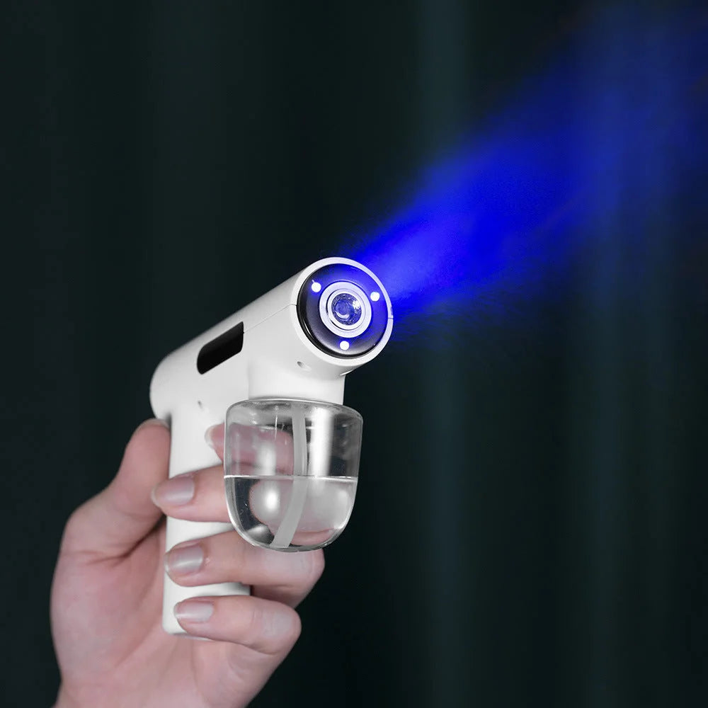 Portable Electric Humidifier Spray Gun - Blue Light