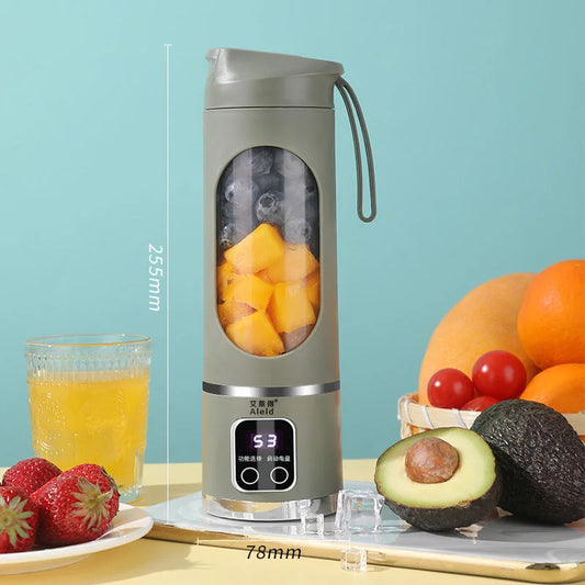 Portable Electric Juicer Blender - 450ml USB Rechargeable
