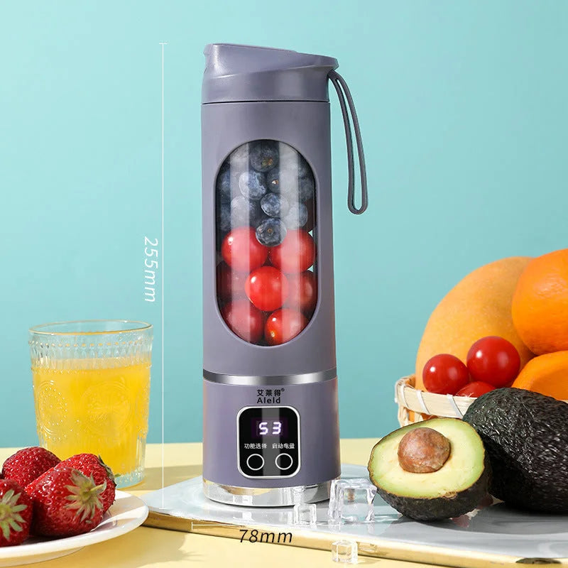 Portable Electric Juicer Blender - 450ml USB Rechargeable