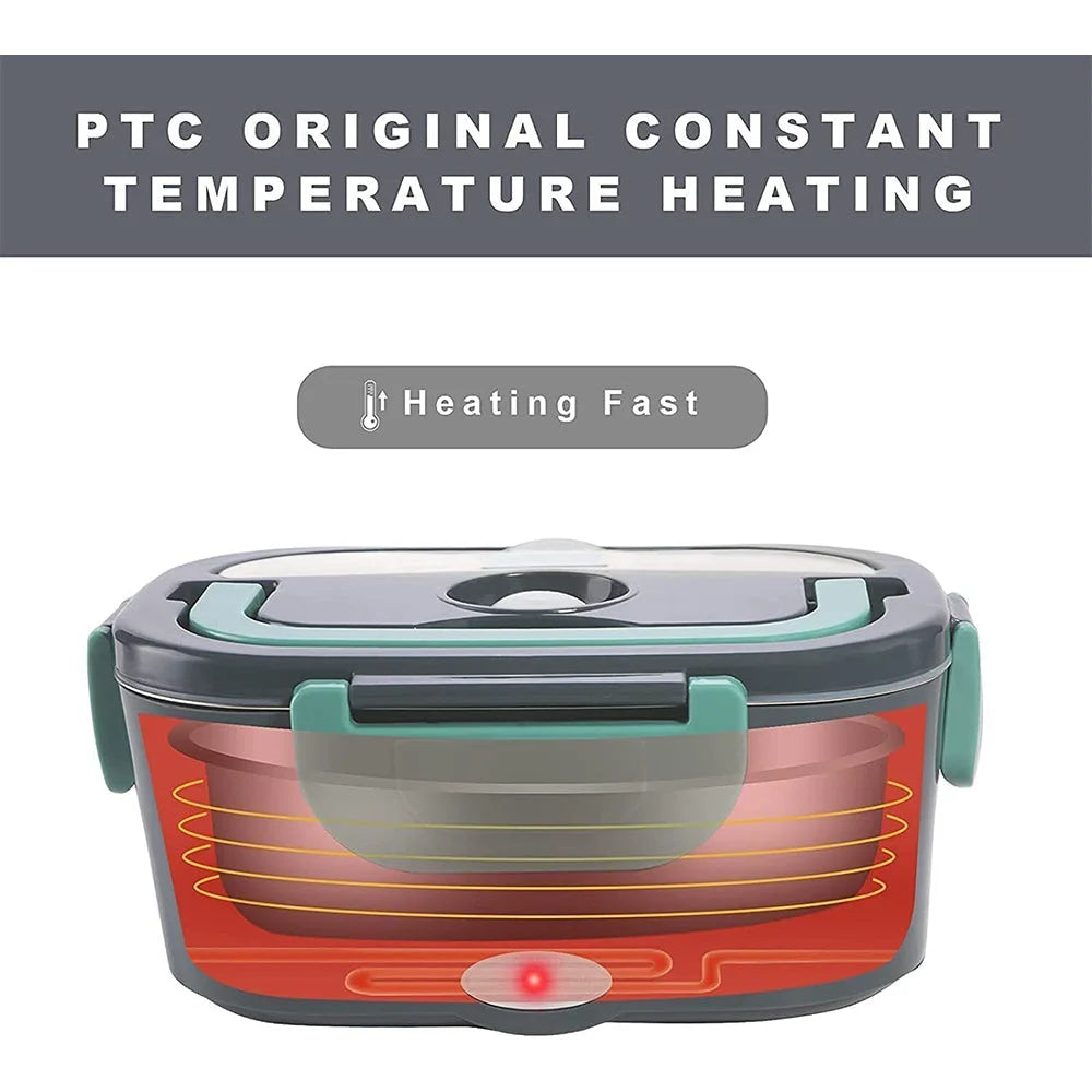 Electric lunch box with food warmer leakproof