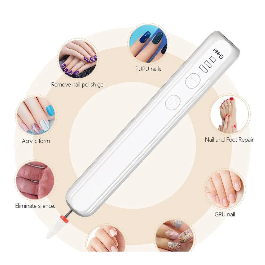 Portable Electric Nail Drill Pen Kit - USB-C Rechargeable
