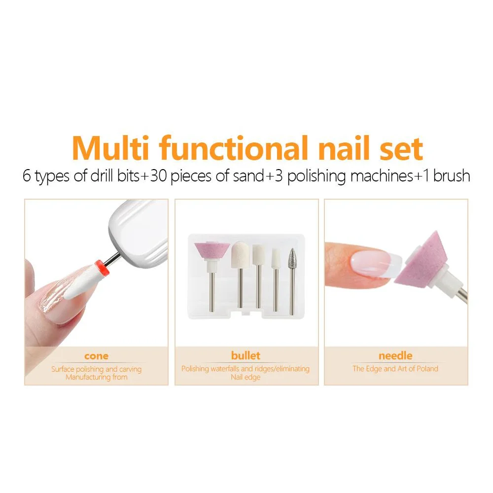 Portable Electric Nail Drill Pen Kit - USB-C Rechargeable