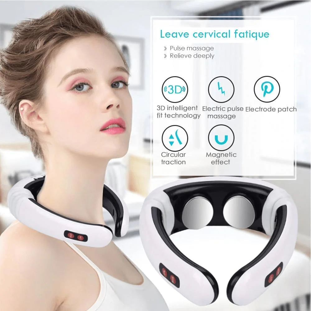 Portable Electric Neck Massager Battery Powered - Health &