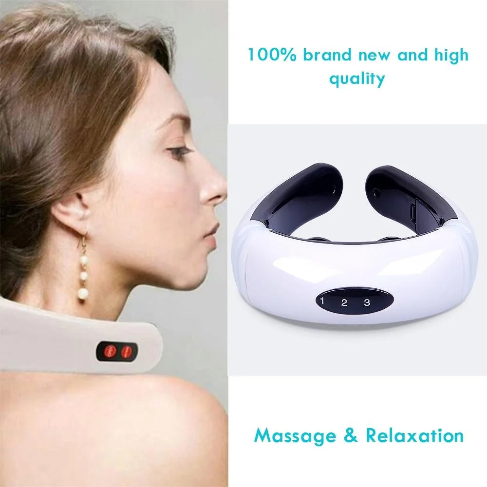 Portable Electric Neck Massager Battery Powered - Health &