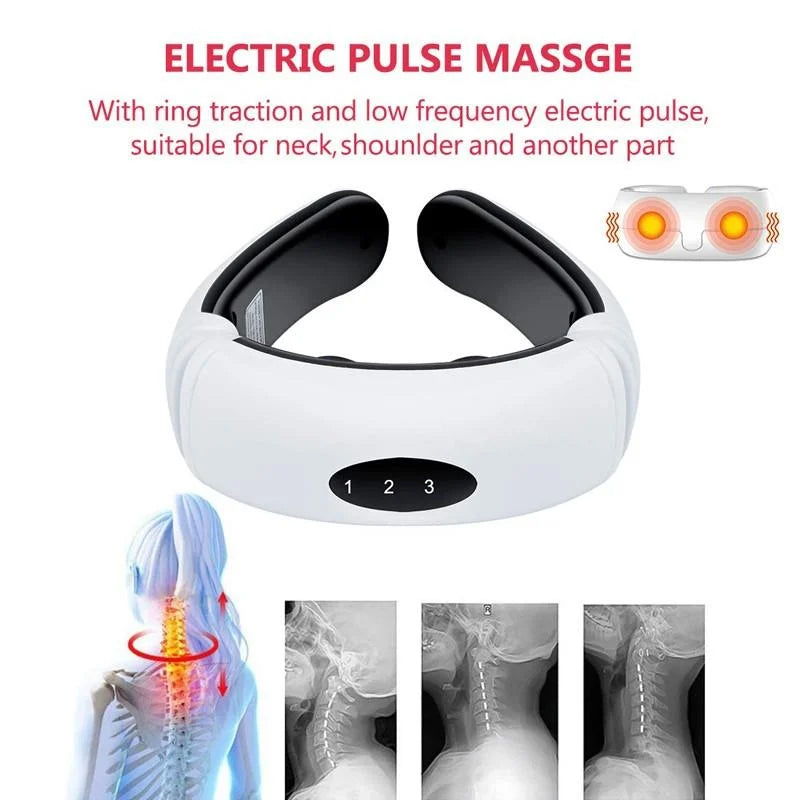 Portable Electric Neck Massager Battery Powered - Health &