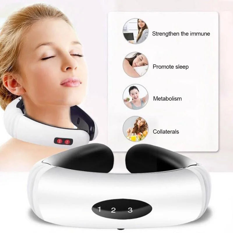 Portable Electric Neck Massager Battery Powered - Health &