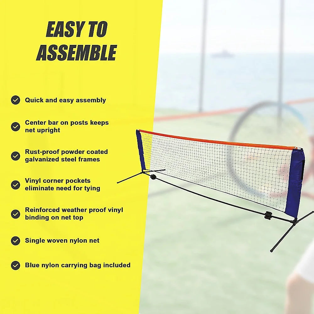 Portable Foldable Mini Tennis Net & Post Set 6 Meters