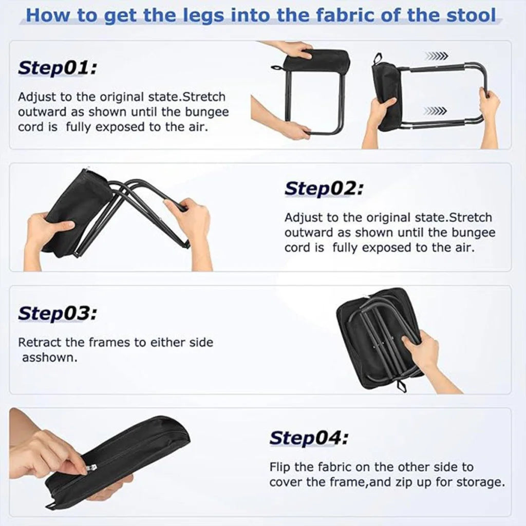 Portable Folding Camping Chair Handbag Stool Lightweight