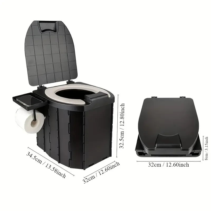 Portable folding toilets with PU seat cushions and portable