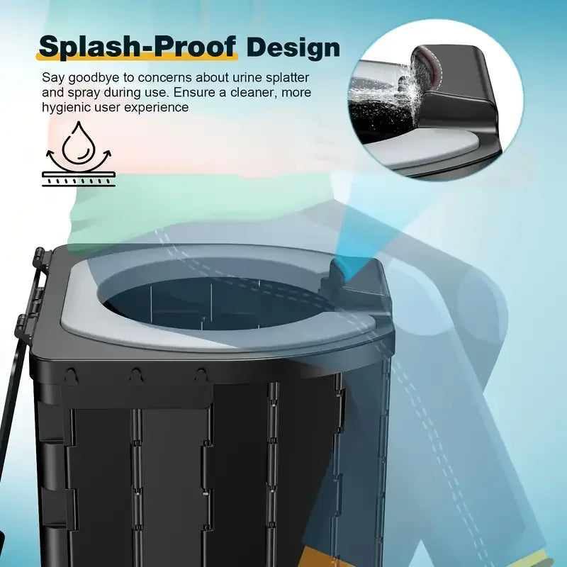 Portable folding toilets with PU seat cushions and portable