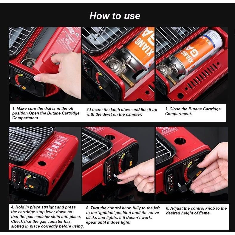 Portable Gas Stove Burner Butane BBQ Camping Cooker