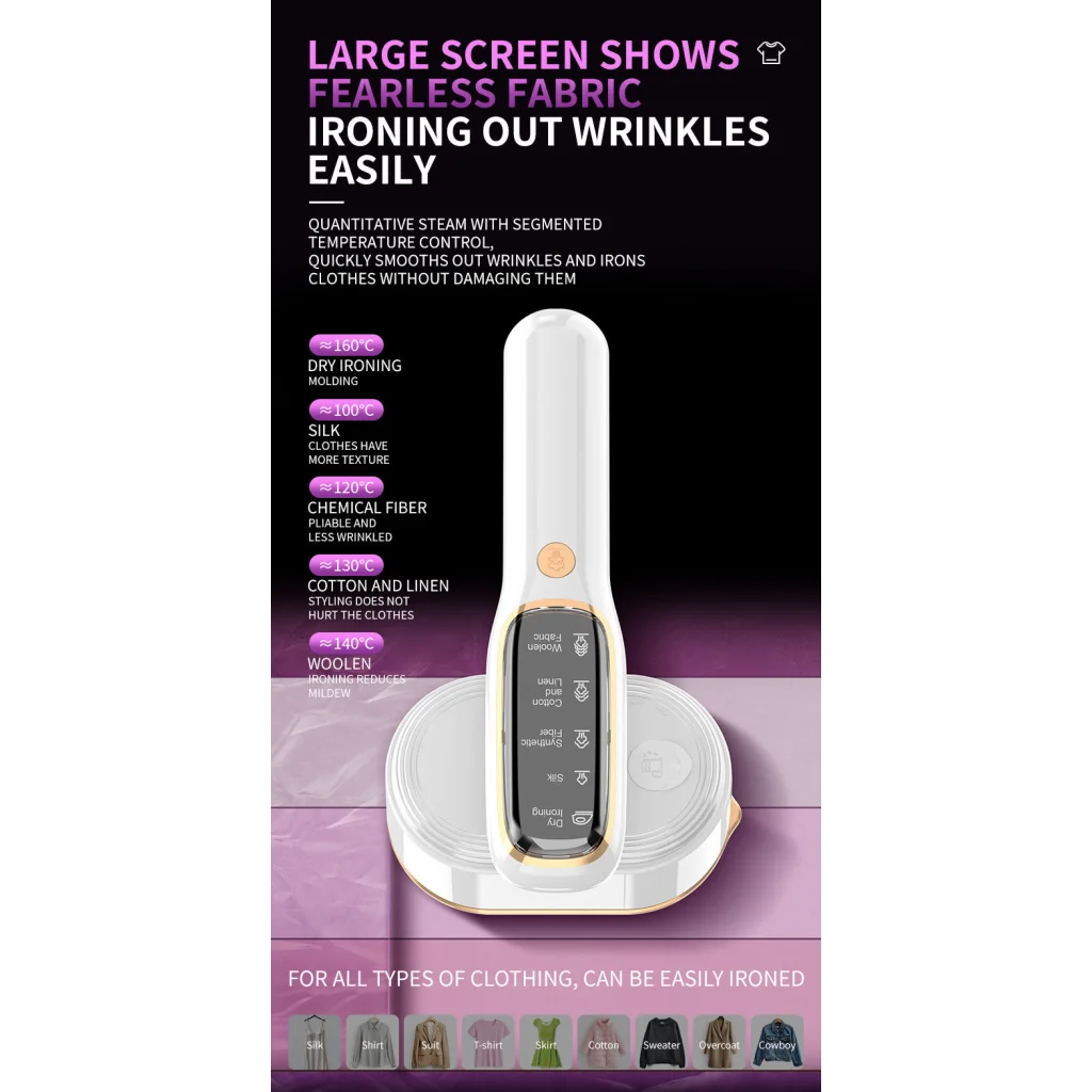 Portable Handheld Garment Steamer & Mini Iron - Smart