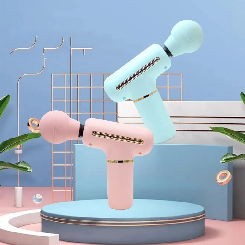 Portable Handheld Massage Gun For Muscle Relaxation - Pink