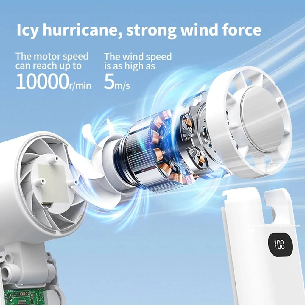 Portable Handheld Turbo Fan with Cooling Tech Digital