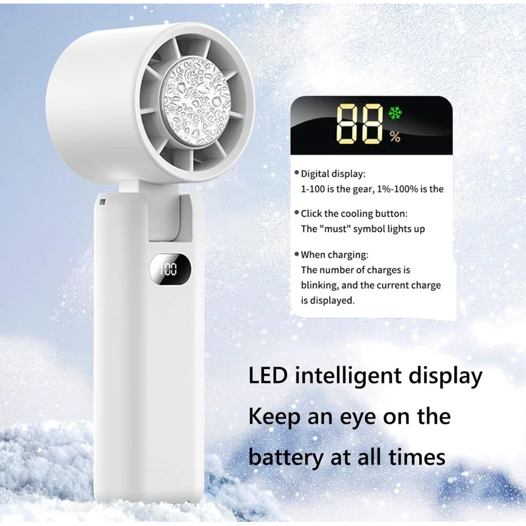 Portable Handheld Turbo Fan with Cooling Tech Digital